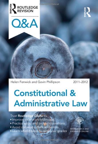 Stock image for Q&A Constitutional & Administrative Law 2011-2012 (Questions and Answers) for sale by WorldofBooks