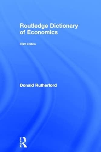Imagen de archivo de Routledge Dictionary of Economics a la venta por Chiron Media