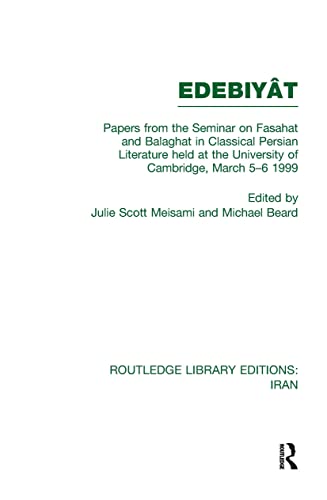 Imagen de archivo de Papers from the Seminar on Fasahat and Balaghat in Classical Persian Literature (RLE Iran B) (Routledge Library Editions: Iran) a la venta por Chiron Media