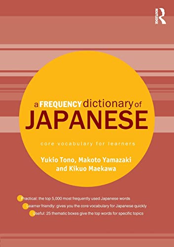 Imagen de archivo de A Frequency Dictionary of Japanese (Routledge Frequency Dictionaries) a la venta por Chiron Media