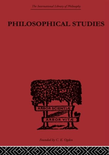 Beispielbild fr Philosophical Studies zum Verkauf von Blackwell's