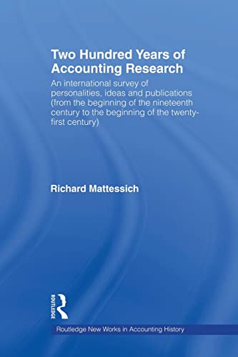 Beispielbild fr Two Hundred Years of Accounting Research zum Verkauf von Blackwell's