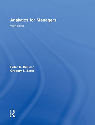 Imagen de archivo de Analytics for Managers: With Excel a la venta por Chiron Media