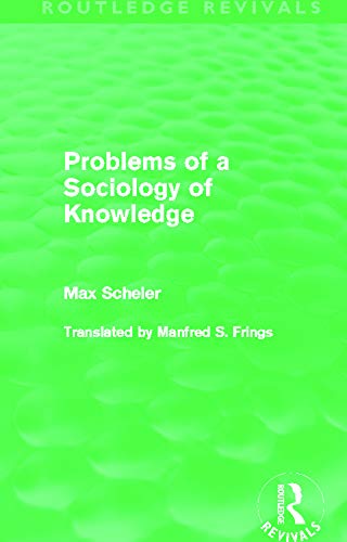 9780415628402: Problems of a Sociology of Knowledge (Routledge Revivals)