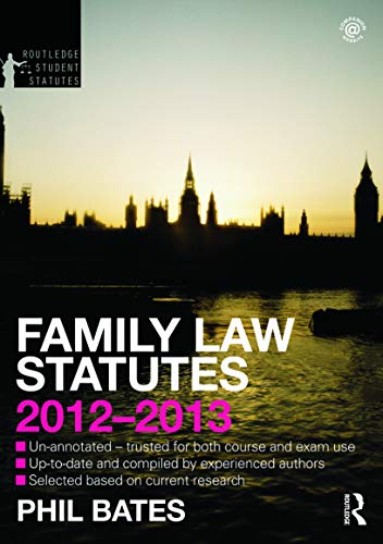 Imagen de archivo de Family Law Statutes 2012-2013 a la venta por Blackwell's