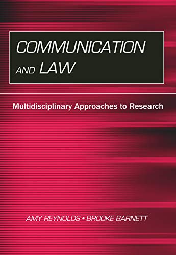 Beispielbild fr Communication And Law: Multidisciplinary Approaches to Research (Routledge Communication Series) zum Verkauf von Chiron Media