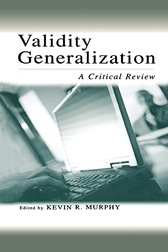 Beispielbild fr Validity Generalization : A Critical Review zum Verkauf von Blackwell's
