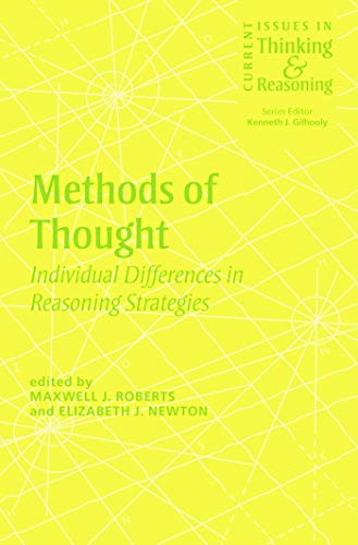 Imagen de archivo de Methods of Thought: Individual Differences in Reasoning Strategies a la venta por Blackwell's