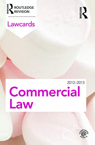 Beispielbild fr Commercial Lawcards 2012-2013 zum Verkauf von Chiron Media