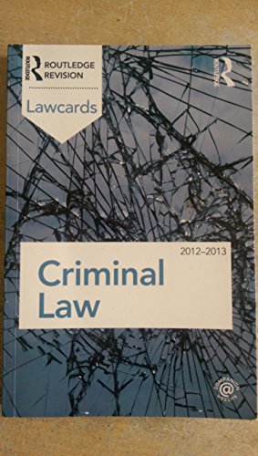 Beispielbild fr Criminal Law 2012-2013 zum Verkauf von Blackwell's