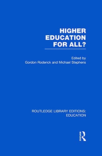 Beispielbild fr Higher Education for All? (RLE Edu G) (Routledge Library Editions: Education) zum Verkauf von Chiron Media