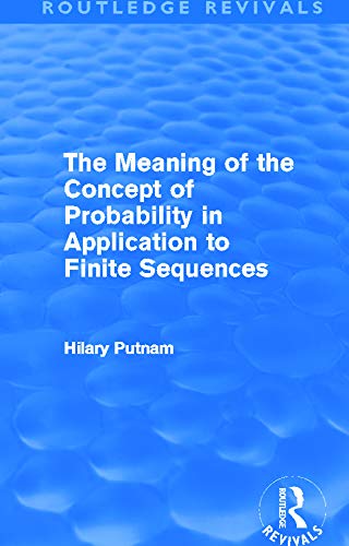Beispielbild fr The Meaning of the Concept of Probability in Application to Finite Sequences zum Verkauf von Blackwell's