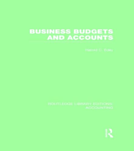 Beispielbild fr Business Budgets and Accounts zum Verkauf von Blackwell's