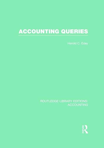 Stock image for Accounting Queries (RLE Accounting) (Routledge Library Editions: Accounting) for sale by Chiron Media