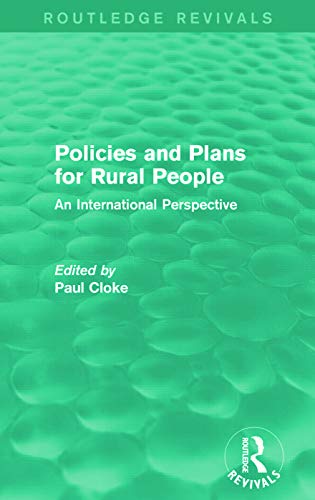 Stock image for Policies and Plans for Rural People (Routledge Revivals): An International Perspective for sale by Chiron Media