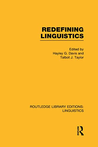 Imagen de archivo de Redefining Linguistics (RLE Linguistics A: General Linguistics) (Routledge Library Editions: Linguistics) a la venta por Chiron Media