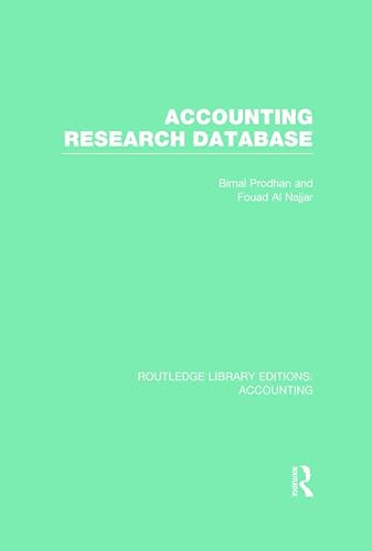 Stock image for Accounting Research Database for sale by Blackwell's