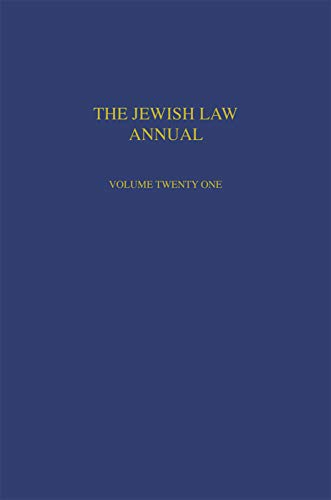 Stock image for The Jewish Law Annual: Vol 21 for sale by Revaluation Books