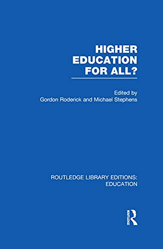 Beispielbild fr Higher Education for All? (RLE Edu G) zum Verkauf von Blackwell's