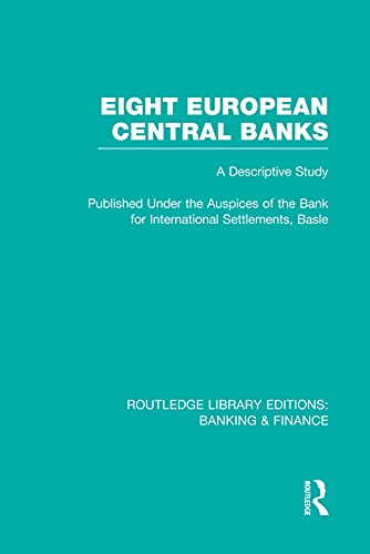 Beispielbild fr Eight European Central Banks zum Verkauf von Blackwell's