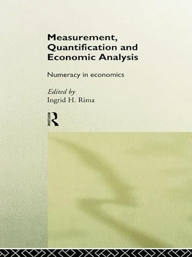 Stock image for Measurement, Quantification and Economic Analysis for sale by Blackwell's