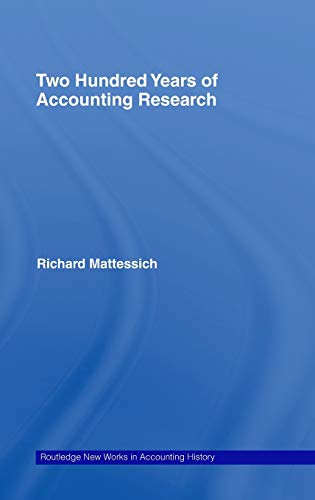 Beispielbild fr Two Hundred Years of Accounting Research (Routledge New Works in Accounting History) zum Verkauf von Chiron Media