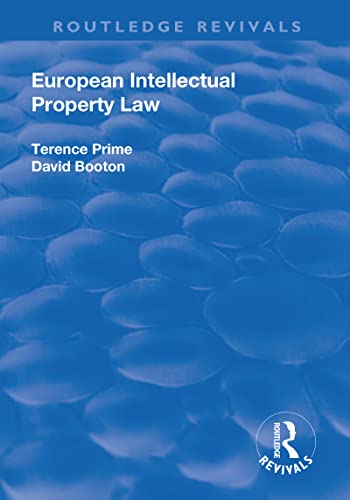 Stock image for European Intellectual Property Law for sale by Blackwell's