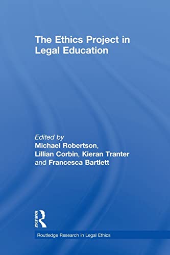 Imagen de archivo de The Ethics Project in Legal Education a la venta por Blackwell's