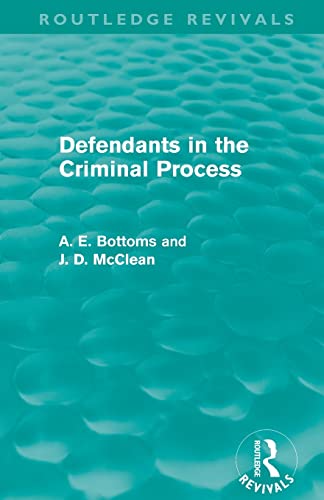 Beispielbild fr Defendants in the Criminal Process (Routledge Revivals) zum Verkauf von Blackwell's