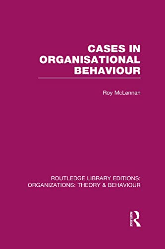 Stock image for 21: Cases in Organisational Behaviour (RLE: Organizations) (Routledge Library Editions: Organizations) for sale by Chiron Media