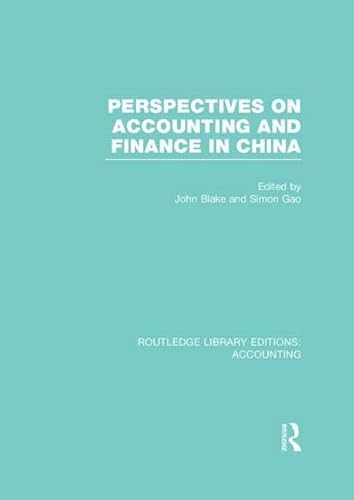 Stock image for Perspectives on Accounting and Finance in China for sale by Blackwell's