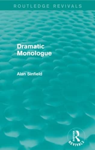 Imagen de archivo de Dramatic Monologue a la venta por Blackwell's