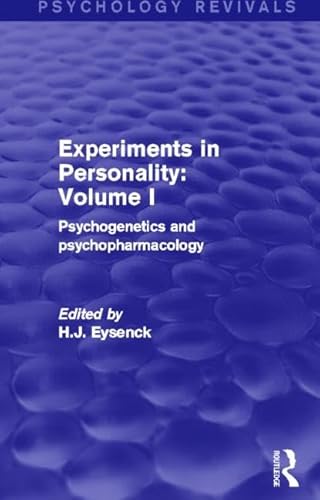 Stock image for Experiments in Personality: Psychogenetics and Psychopharmacology: Vol 1 for sale by Revaluation Books