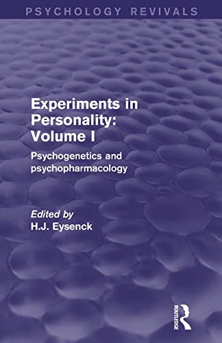 Stock image for Experiments in Personality: Psychogenetics and Psychopharmacology: Vol 1 for sale by Revaluation Books