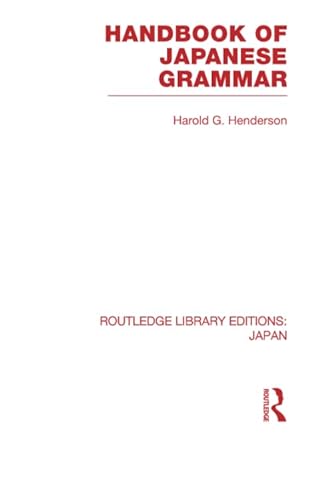 Beispielbild fr Handbook of Japanese Grammar zum Verkauf von Blackwell's