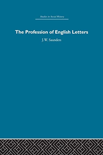 Beispielbild fr The Profession of English Letters zum Verkauf von Blackwell's