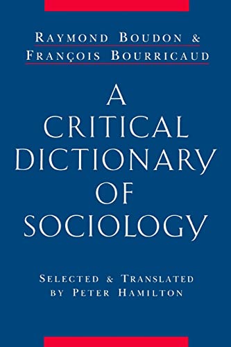 Stock image for A Critical Dictionary of Sociology for sale by Books Puddle