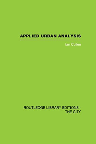 Imagen de archivo de Applied Urban Analysis a la venta por Blackwell's