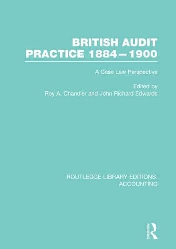 Stock image for British Audit Practice 1884-1900 for sale by Blackwell's