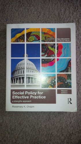 Beispielbild fr Social Policy for Effective Practice : A Strengths Approach zum Verkauf von Better World Books