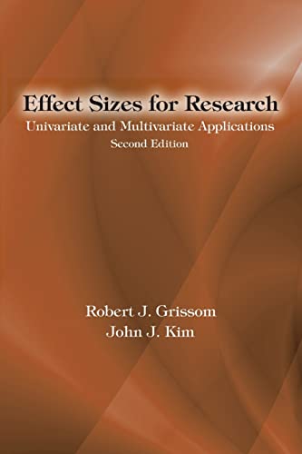 Beispielbild fr Effect Sizes for Research: Univariate and Multivariate Applications, Second Edition zum Verkauf von Blackwell's