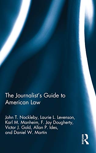 Imagen de archivo de The Journalist's Guide to American Law a la venta por Chiron Media