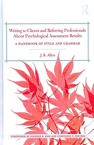 9780415891233: Writing to Clients and Referring Professionals about Psychological Assessment Results: A Handbook of Style and Grammar