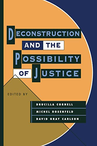 Beispielbild fr Deconstruction and the Possibility of Justice zum Verkauf von WorldofBooks