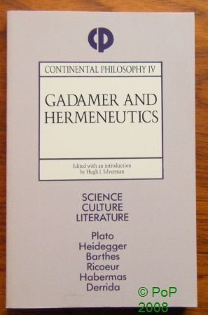 Beispielbild fr Gadamer and Hermeneutics [Continental Philosophy] zum Verkauf von Windows Booksellers
