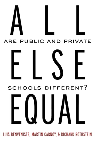 9780415931977: All Else Equal: Are Public and Private Schools Different?
