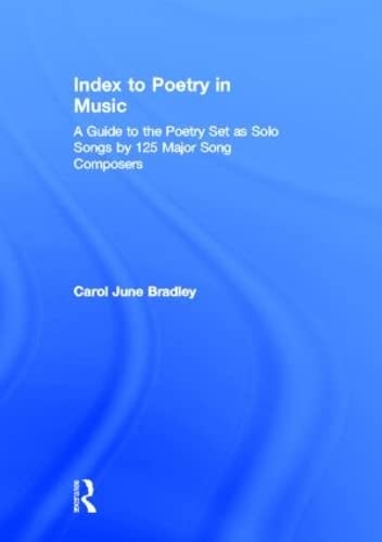 Stock image for Index to Poetry in Music for sale by ThriftBooks-Dallas