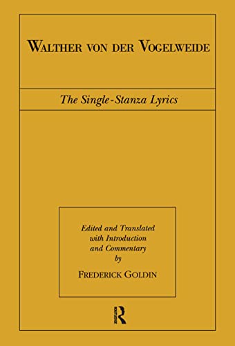 Stock image for Walther von der Vogelweide: The Single-Stanza Lyrics: 2 (Routledge Medieval Texts) for sale by Chiron Media