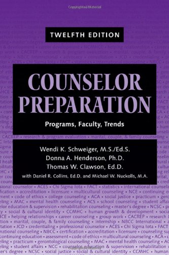 Stock image for Counselor Preparation: Programs, Faculty, Trends for sale by HPB-Red