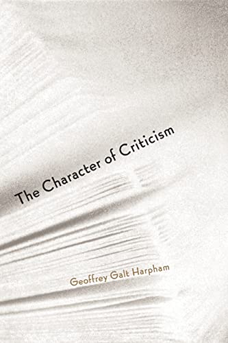 Imagen de archivo de The Character Of Criticism a la venta por Concordia Books
